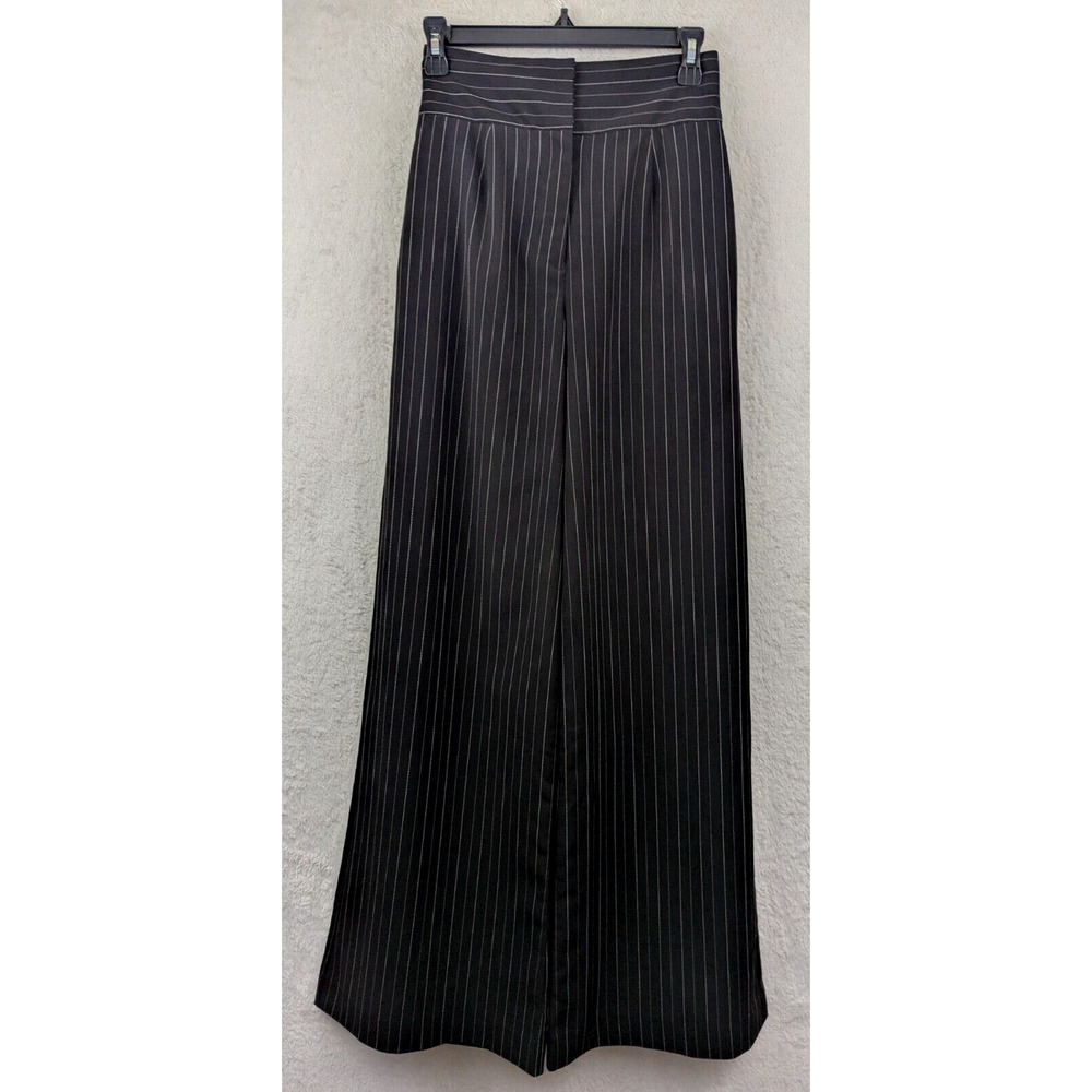 Shape FX sz 2 Wide Leg Pants black & white stripes high rise 0241